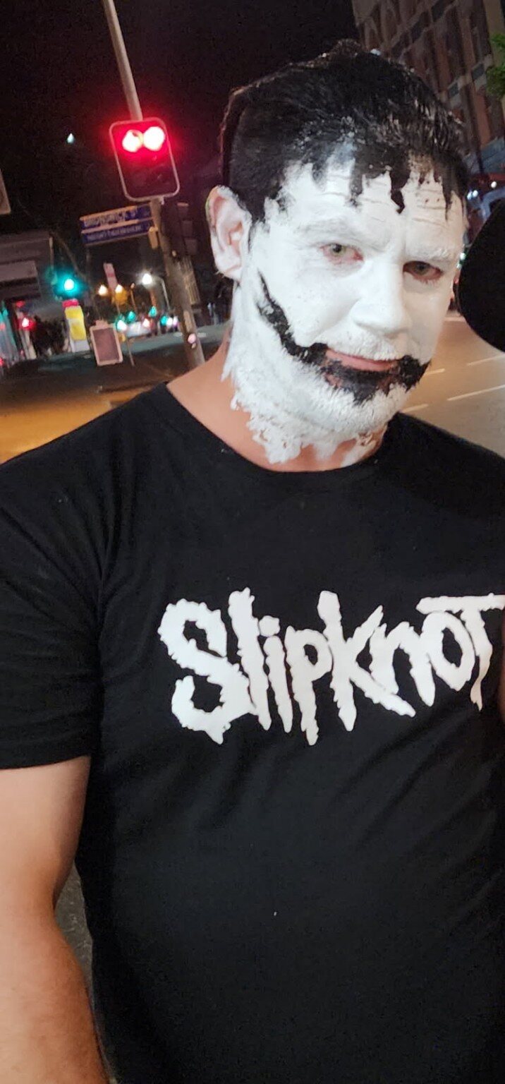 Original source photograph with facial paint